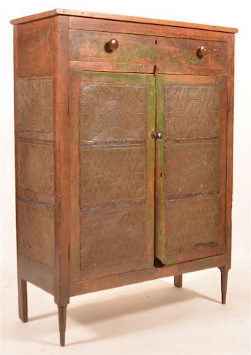 SHERATON MIXED WOOD PUNCHED TIN PIE