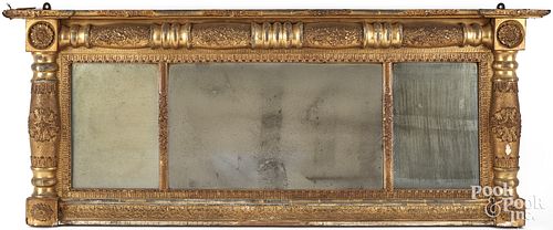 SHERATON OVERMANTEL MIRROR, 19TH