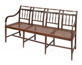 SHERATON PAINTED FANCY BENCH A