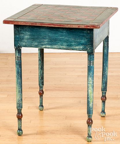 SHERATON PAINTED GAMING TABLE, 19TH