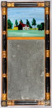 SHERATON PAINTED MIRROR, 19TH