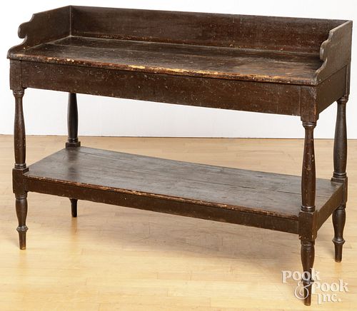 SHERATON PAINTED PINE WORK TABLE,