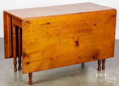 SHERATON PINE DROP-LEAF TABLE, 19TH