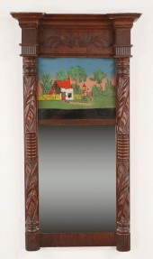 SHERATON REVERSE PAINTED MAHOG