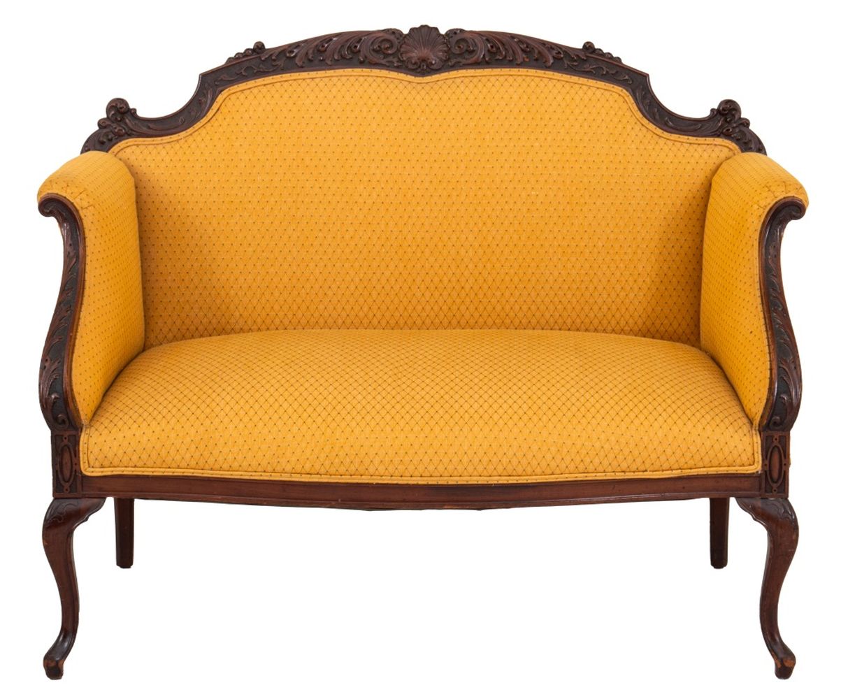 SHERATON REVIVAL MAHOGANY SETTEE