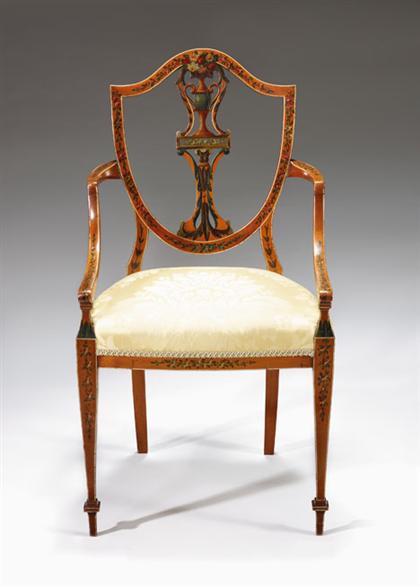 Sheraton Revival painted armchair
