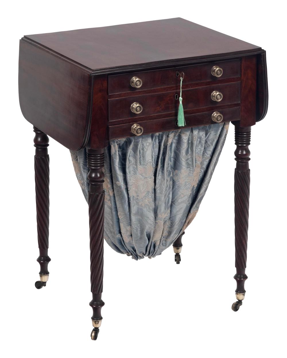 SHERATON SEWING STAND CIRCA 1815
