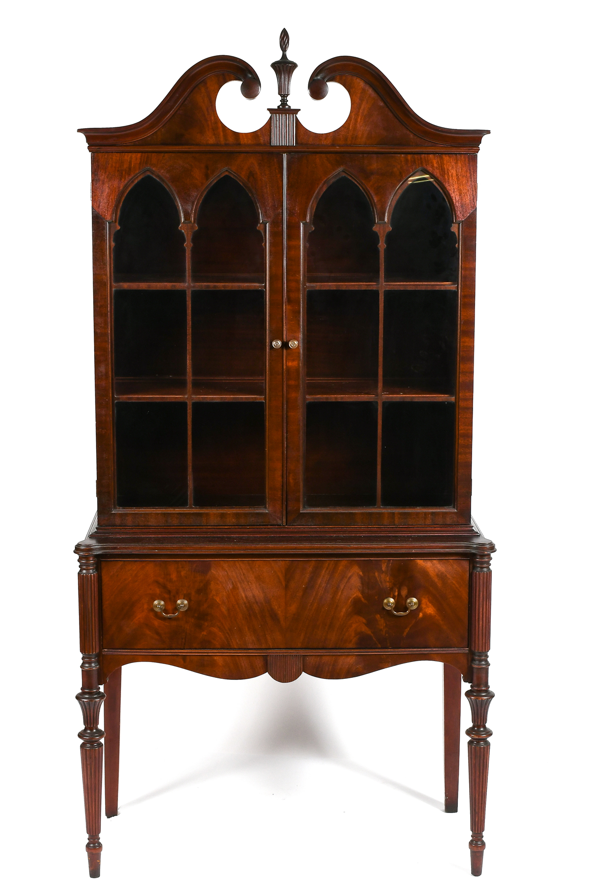 SHERATON STYLE 2 DOOR CURIO: With