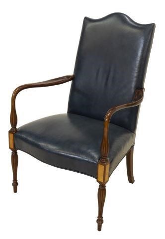 SHERATON STYLE BLUE LEATHER &