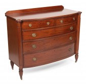 SHERATON-STYLE BOWFRONT BUREAU