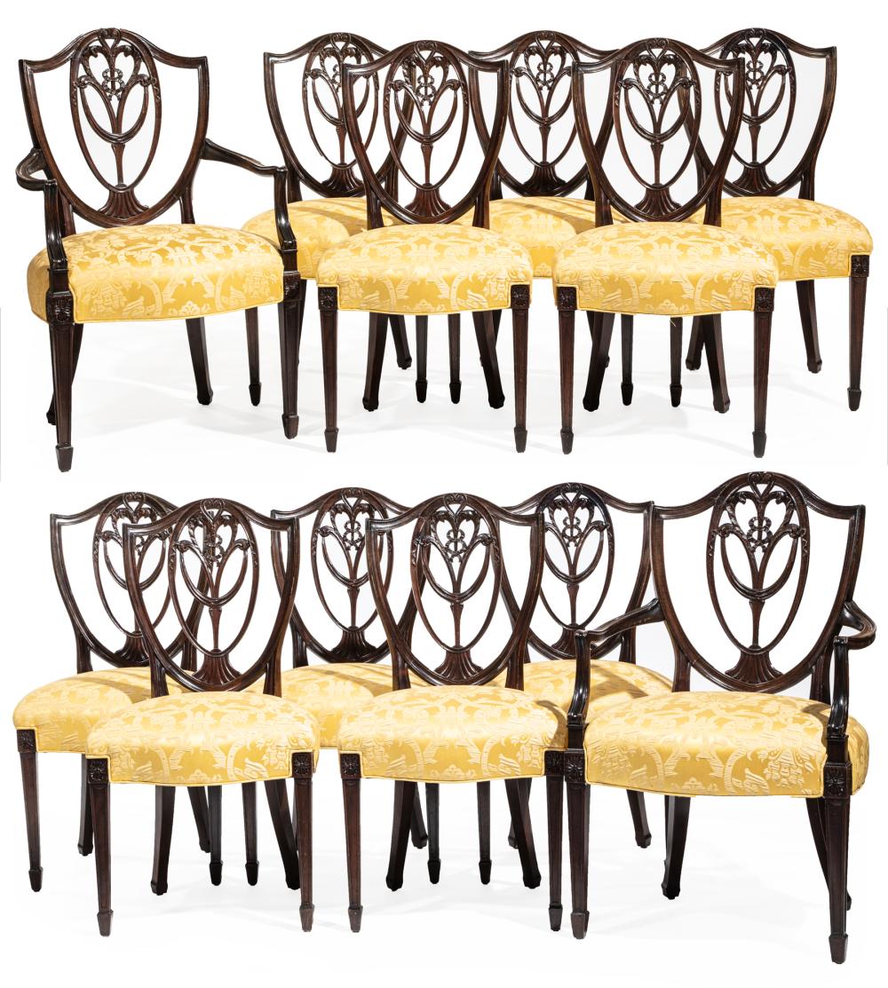 SHERATON-STYLE CARVED MAHOGANY