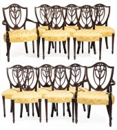 SHERATON-STYLE CARVED MAHOGANY