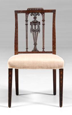 Sheraton style carved side chair,