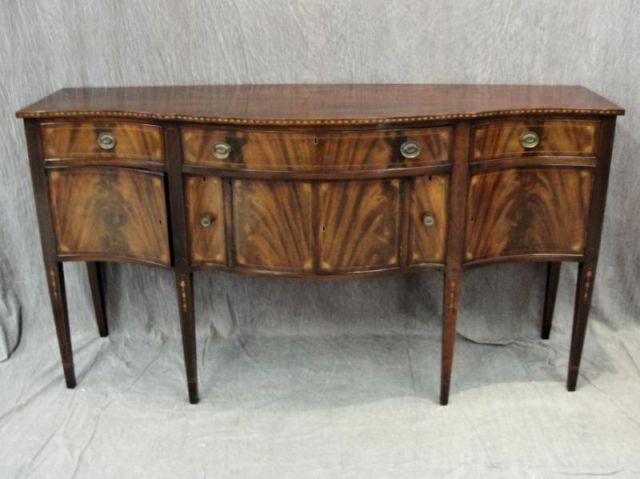 Sheraton Style Inlaid Bowfront