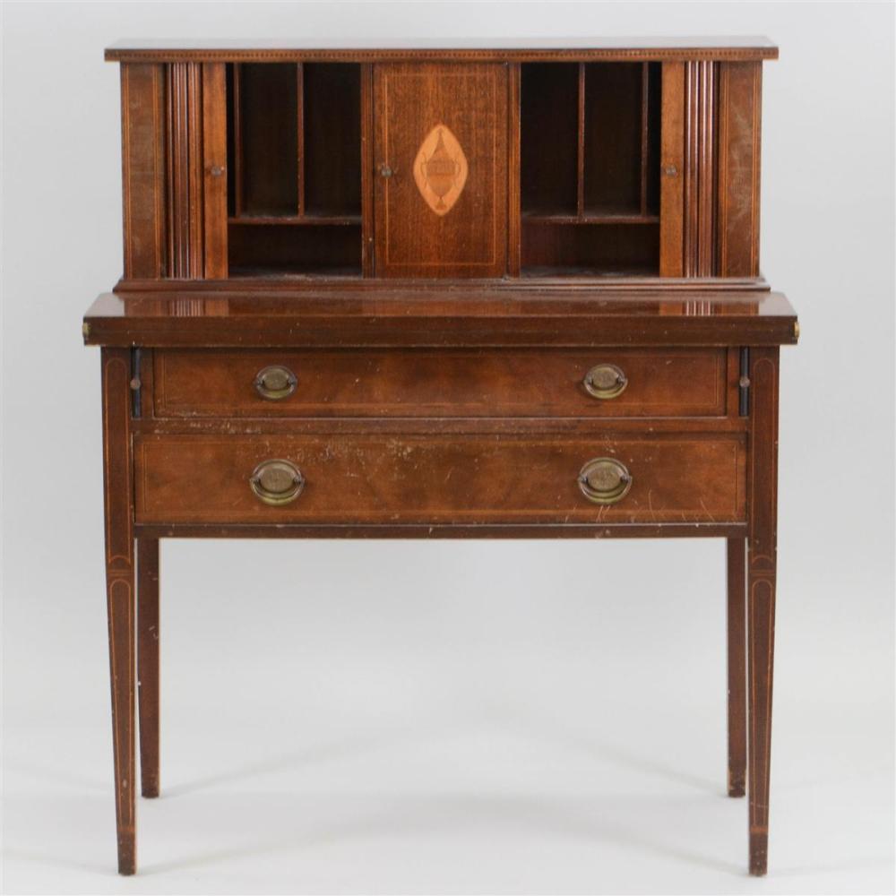 SHERATON STYLE INLAID MAHOGANY