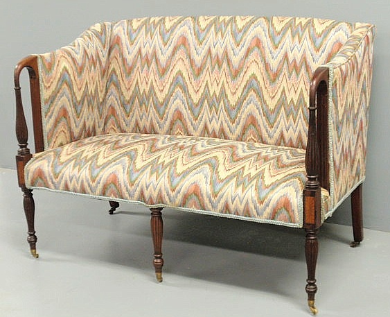 Sheraton style inlaid mahogany love