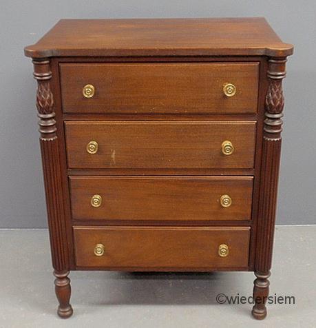 Sheraton style mahogany chest of