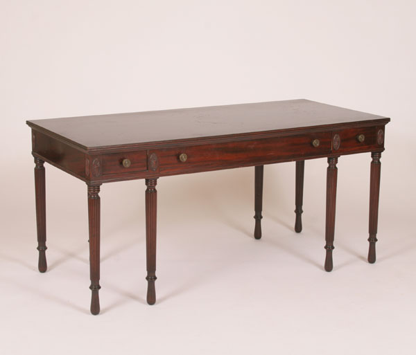 Sheraton style mahogany eight leg