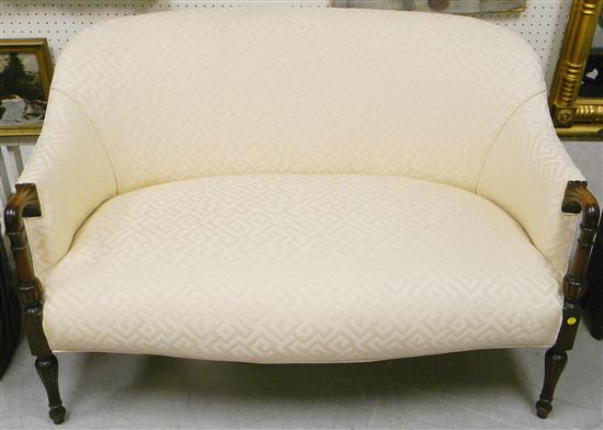 Sheraton style settee  geometric