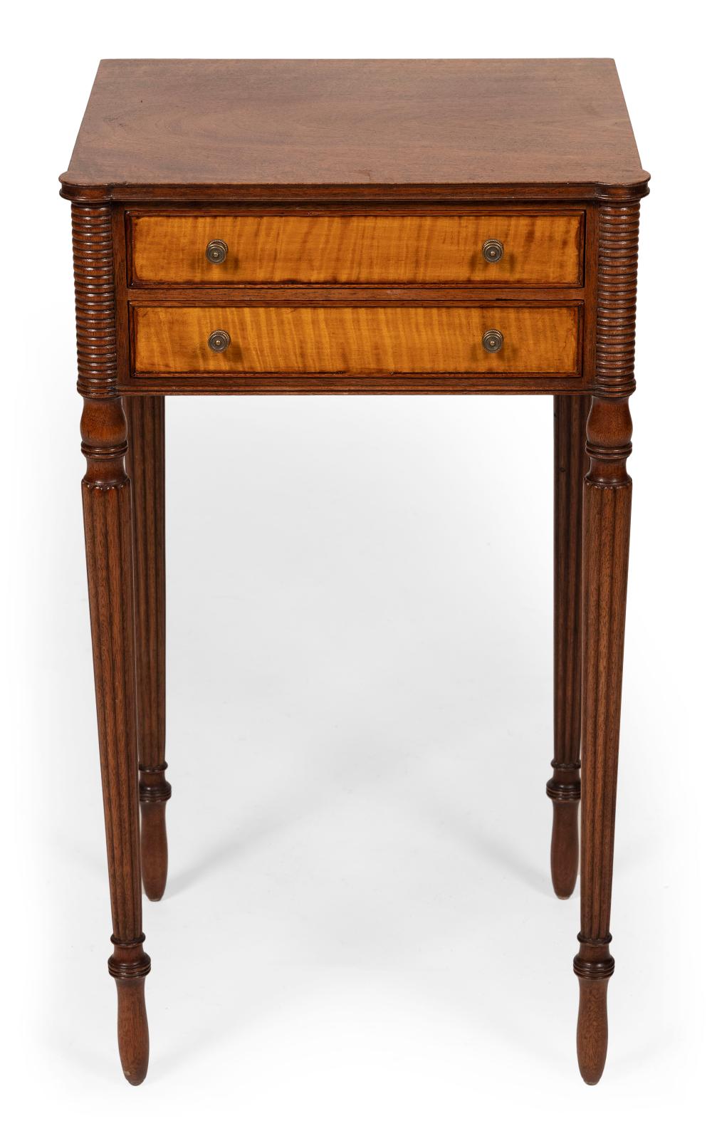 SHERATON-STYLE TWO-DRAWER STAND