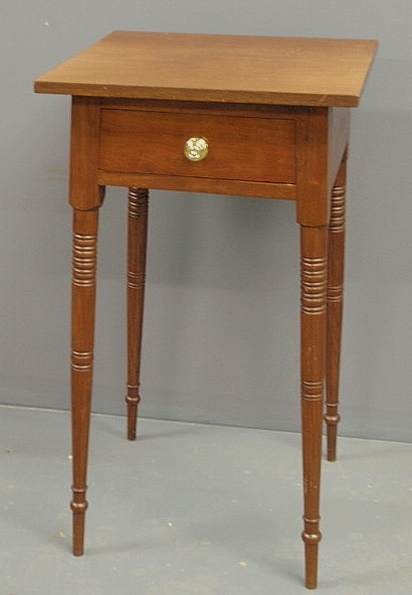 Sheraton style walnut one-drawer