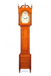 SHERATON TALL CASE CLOCK.  Ohi