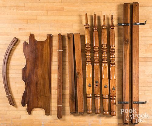 SHERATON TIGER MAPLE CANOPY BED,