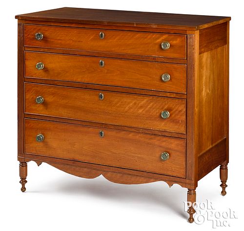 SHERATON TIGER WALNUT CHEST OF