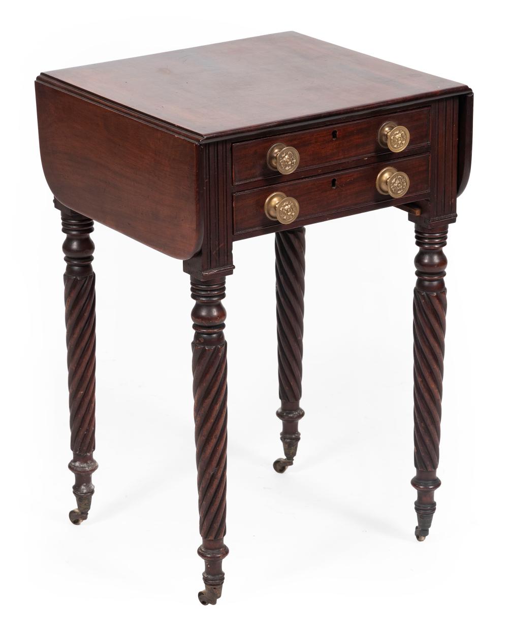 SHERATON TWO-DRAWER DROP-LEAF