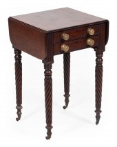 SHERATON TWO-DRAWER DROP-LEAF