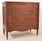 SHERATON WALNUT CHEST OF DRAWE