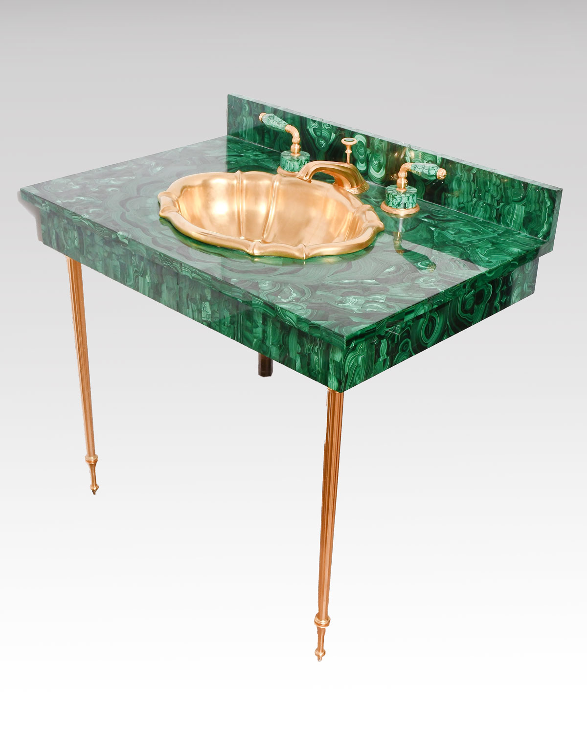 SHERLE & WAGNER MALACHITE SINK &