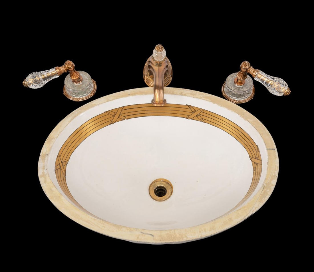 SHERLE WAGNER SINK AND 2 FAUCET