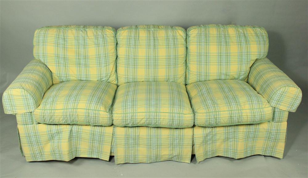 SHERRILL PLAID UPHOLSTERED