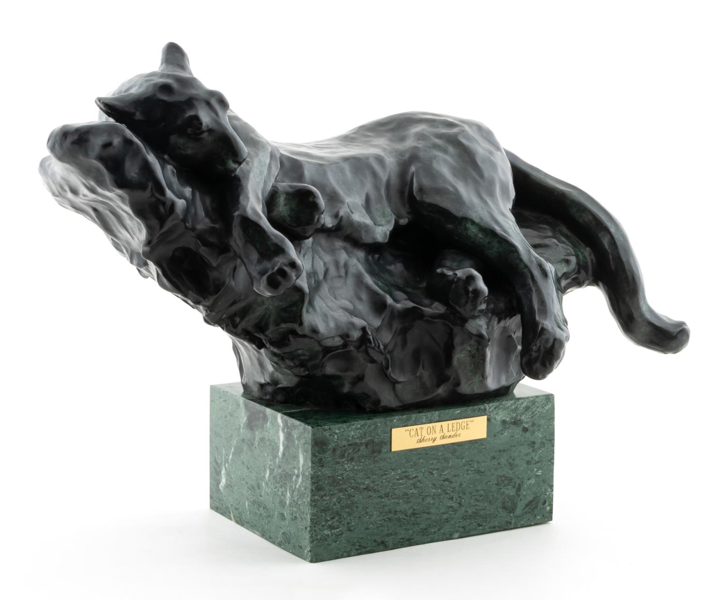 SHERRY SANDER, CAT ON LEDGE, BRONZE