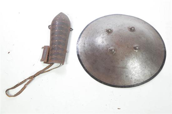 SHIELD AND ARM GUARD.  Probably