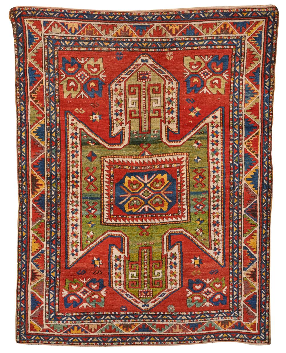 SHIELD KAZAK RUG, CAUCASUS, CA.