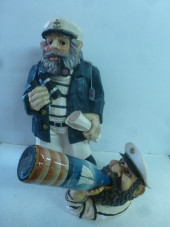 SHIP CAPTAIN FAUX WOOD FIGURE