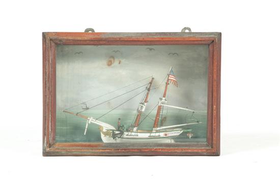SHIP DIORAMA.  American  mid 20th