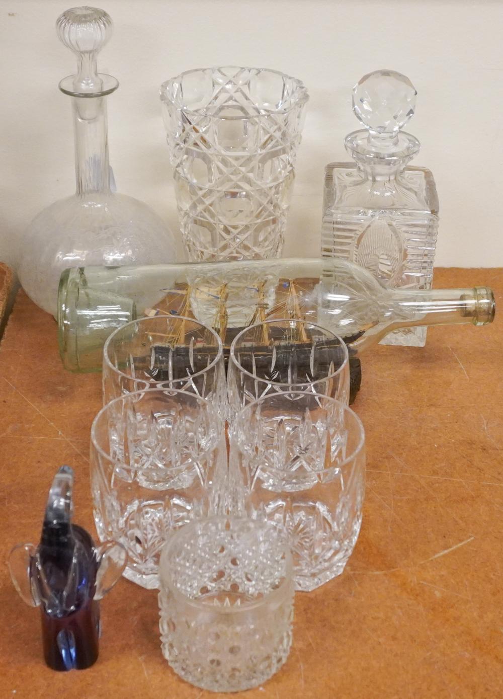 SHIP IN A BOTTLE MODEL AND A