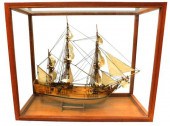 SHIP MODEL, CASED MODEL OF A B
