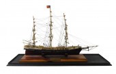 SHIP MODEL IN GLASS CASE, "FLY