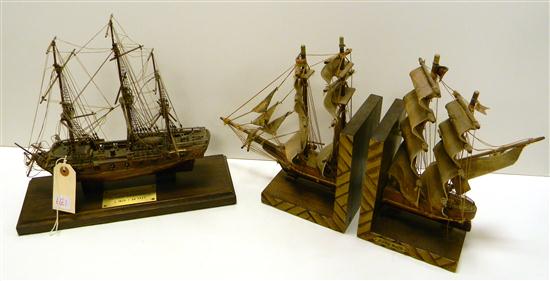 SHIP MODEL: Wooden ship American
