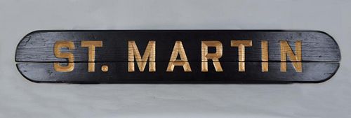 SHIP NAME BOARD FROM NY TUGBOAT