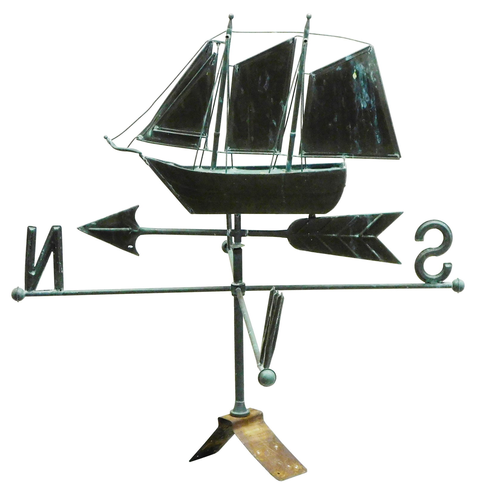 SHIP WEATHERVANE AND DIRECTIONAL,