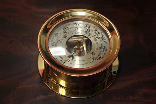 SHIP'S BAROMETER. Chelsea brass