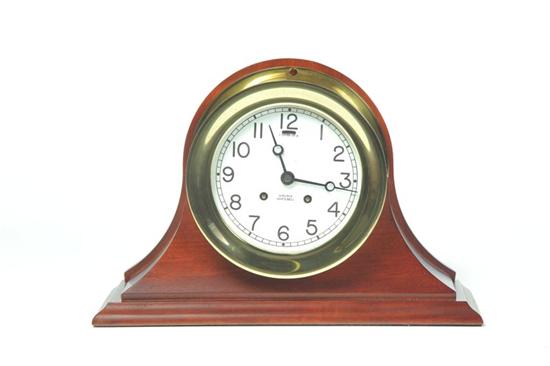 SHIP'S BELL CLOCK.  Marked for