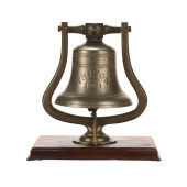 SHIP'S BELL ON STAND,  TRITON