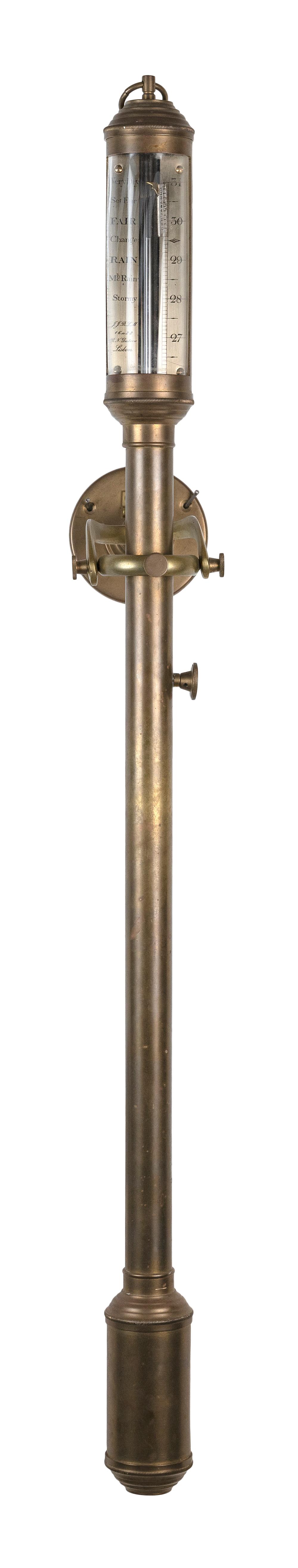 SHIP'S BRASS STICK BAROMETER