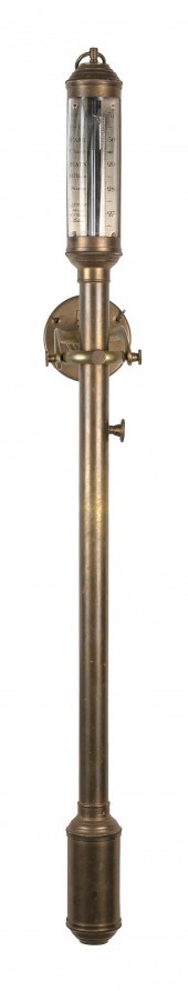 SHIP'S BRASS STICK BAROMETER E